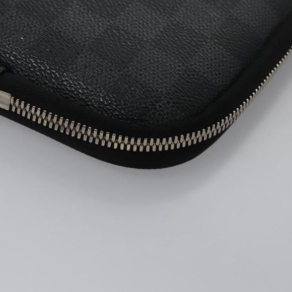 LOUIS VUITTON Damier Graphite Computer Sleeve PM PC Case N58026 LV Auth EC076
